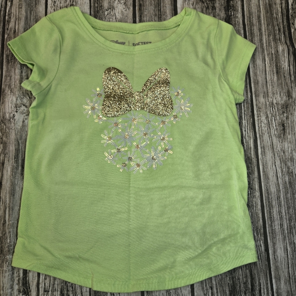 Disney light green minnie mouse short sleeve shirt